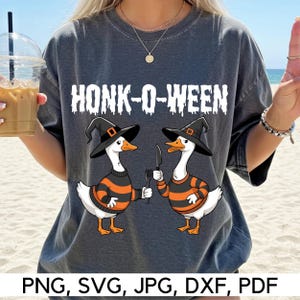 Ganso Honk-O-Ween: Divertidos archivos PNG SVG de Halloween (descarga digital)