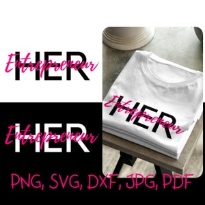 Ondernemer, ondernemer-haar PNG, SVG, Boss Lady, Girl baas, Woman Empowerment, cadeau voor haar, Digitale download