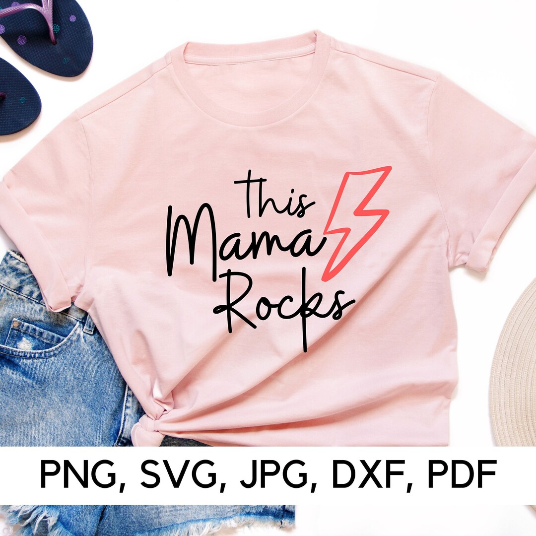 This Mama Rocks Svg File, Mom Rocks, PNG, SVG, Mama Rocks, Mother's Day