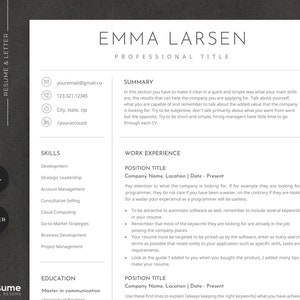 Resume Template, Professional Modern Resume Template, Word & Google Docs, Clean Modern Executive Resume Template 2021, CV Template
