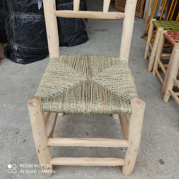 CHAISE MAROCAINE ARTISANALE En fibre Naturelle