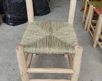 CHAISE MAROCAINE ARTISANALE En fibre Naturelle