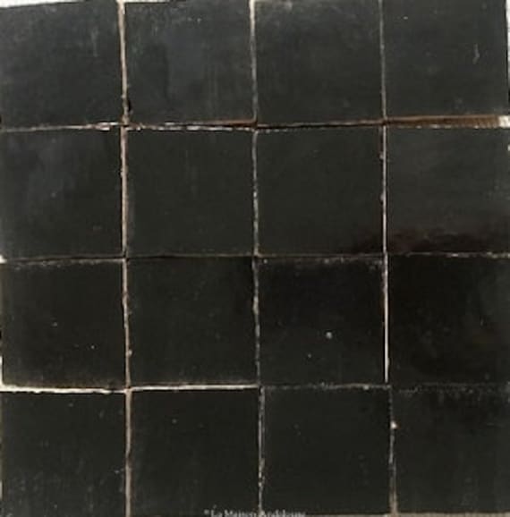 Zellige Noir Brillant