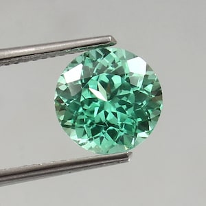 AAA Grade Flawless Ceylon Green Sapphire Loose Round  Gemstone Cut, Quality Loupe Clean Jewelry & Ring Making Product 9x9 MM