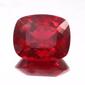 AAA Flawless Mozambique Blood Red Ruby Loose Cushion Gemstone Cut 29.25 Ct Beautiful Luster Quality,Fashion Jewellry Making Product 19x15 mm