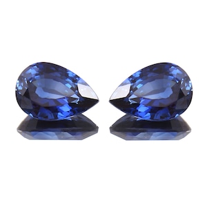 AAA Flawless Ceylon Blue Sapphire Loose Pear Gemstone Cut, Ceylon Pear Matched Pair Sapphire High Quality Jewelry Making Tools 7x10 MM