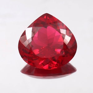 AAA Flawless Mozambique Blood Red Ruby Loose Heart Gemstone Cut 41.85 Ct Beautiful Luster Quality,Fashion Jewelry Making Product 23x23 MM