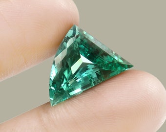 Saphir Naturel Vert-bleu D'Australie - 0,78 Carats, Traitement Chauffage