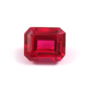 AAA Flawless Mozambique Red Ruby Loose Radiant Cut Gemstone Beautiful Luster Quality Ruby, Fashion Jewelry & Ring Making Product 10x8MM