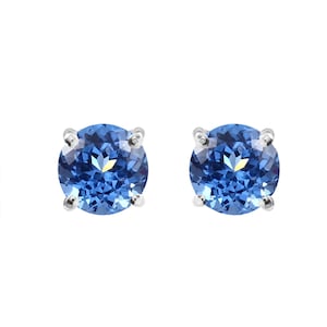 AAA Flawless Blueish Aquamarine Round Cut Dangle stud, Handmade Silver Dangles,925 Sterling Silver Dangle Earrings, Gift for her 6x6 MM