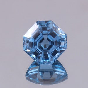 AAA 9x9 MM Flawless Sky Blue Aquamarine Loose Asscher Cut Gemstone Excellent Quality, Beautiful Fashion Jewelry & Ring Making Product
