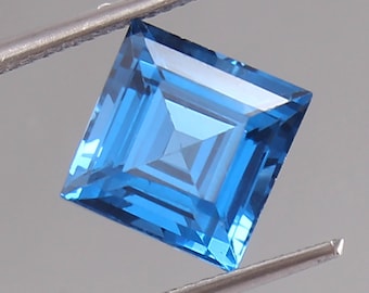 AAA Vietnam-blauwe spinel: 10 x 10 mm vierkante prinses geslepen edelsteen