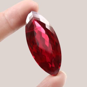 Flawless Mozambique Blood Red Ruby Loose Marquise Gemstone Cut 105Ct Beautiful Luster Quality, Fashion Jewelry & Ring Making Product 48x21MM