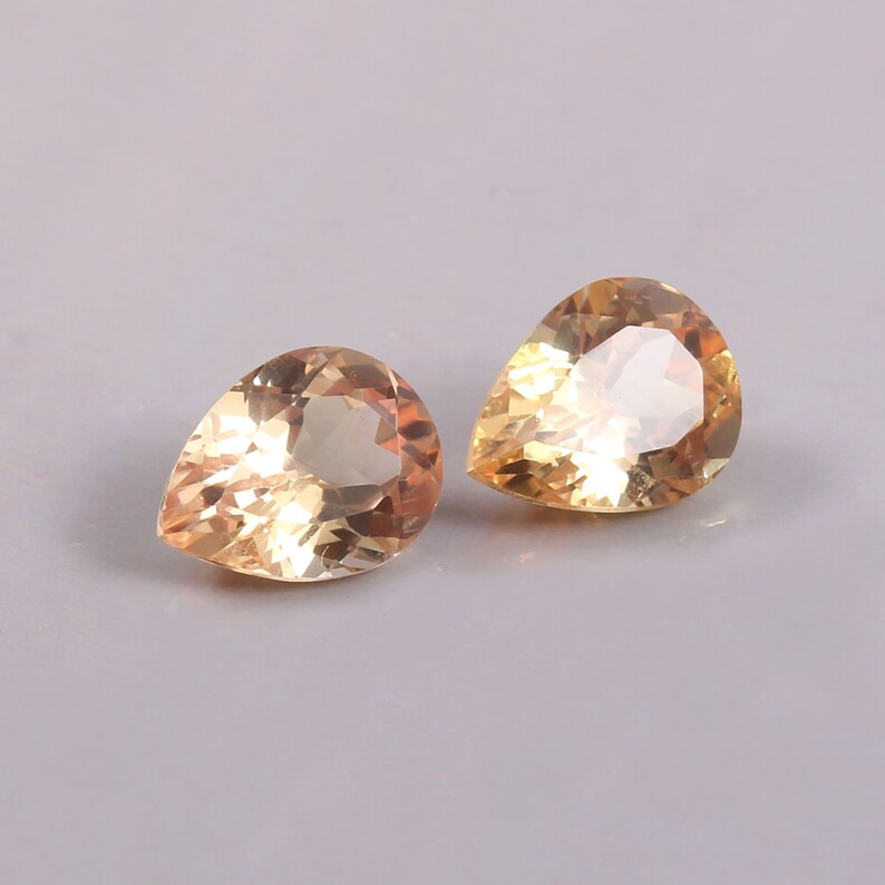 AAA Ceylon Padparadscha Sapphire Loose Pear Gemstone Cut Beautifull Fashion Jewelry Making Product 9x7 MM Guenine Pear Matching Pair