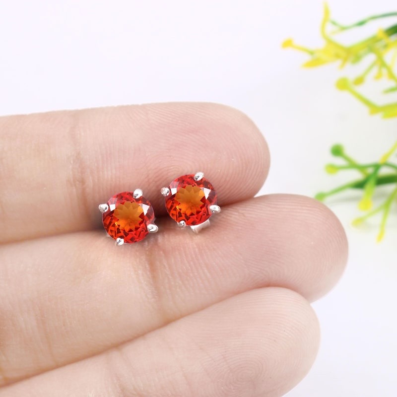 Orange - Quirklets Handpainted Clay Charm Stud Earrings 45