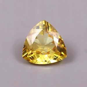 AAA Grade Flawless Yellow Ceylon Sapphire Trillion Cut Loose Gemstone Quality Loupe Clean, Fashion Jewelry And Ring Making Product 15x15 MM