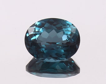 Gema solta de turmalina indicolita AAA: corte oval de 8 x 6 mm