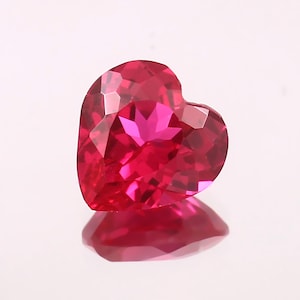 AAA Flawless Mozambique Blood Red Ruby Loose Heart Gemstone Cut Beautiful Luster Quality, Fashion Jewelry& Ring Making Product 7x7 MM