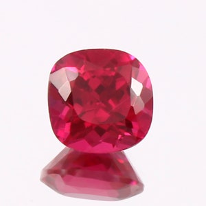 AAA 7x7 MM Flawless Mozambique Blood Red Ruby Loose Cushion Gemstone Cut Nice Luster Quality, Ruby Fashion Jewelry & Ring Making Product