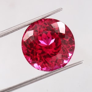 AAA Grade Flawless Mozambique Blood Red Ruby Loose Round Gemstone Cut Quality Loupe Clean, Fashion Jewelry & Ring Making Product 18x18 MM