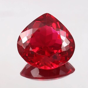 AAA Flawless Mozambique Blood Red Ruby Loose Heart Gemstone Cut Beautiful Luster Quality, Fashion Jewelry & Ring Making Product 21x21 MM