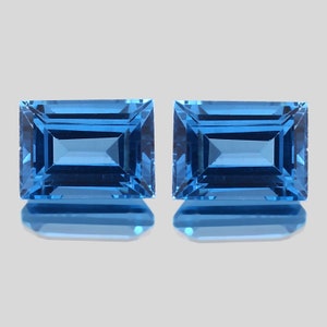 AAA vlekkeloze Vietnam-blauwe spinel losse smaragd geslepen edelsteen, kerstsieraden en oorbellen maken spinel stralend geslepen matched paar 8 x 6 mm