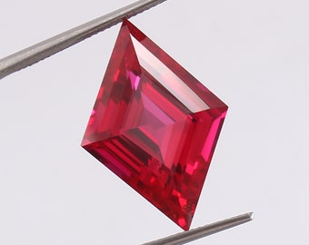 AAA Flawless Mozambique Blood Red Ruby Loose Lozenge Cut Gemstone Cut Beautiful Luster Quality,Fashion Jewelry& Ring Making Product 19x13 MM