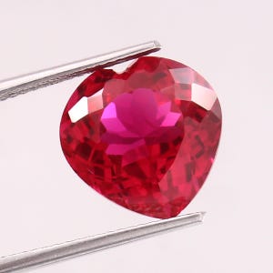 AAA Flawless Mozambique Blood Red Ruby Loose Heart Gemstone Cut Beautiful Luster Quality, Fashion Jewelry& Ring Making Product 13x13 MM