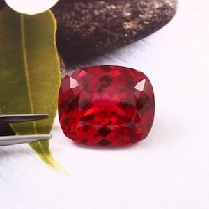 Flawless Mozambique Blood Red Ruby Loose Cushion Gemstone Cut,Jewelry Making Tools & Ring Available In Sizes Ranging From 10x6 MM to 31x25MM
