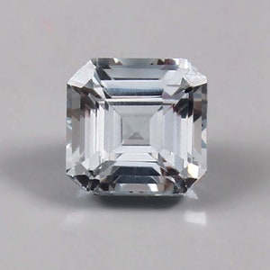 AAA 8x8 MM Flawless Light Sky Blue Color Aquamarine Asscher Loose Cut Gemstone,Quality  Loupe Clean Good Fashion Jewelry&Ring Making Product
