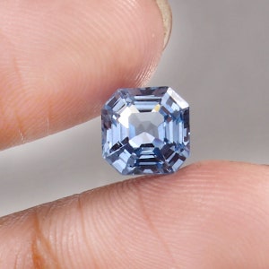 AAA 8x8 MM Flawless Vietnam Blue Spinel Loose Asscher Cut Gemstone, Fine Super Quality Spinel Asscher Ring And Jewelry Making Gemstone Cut