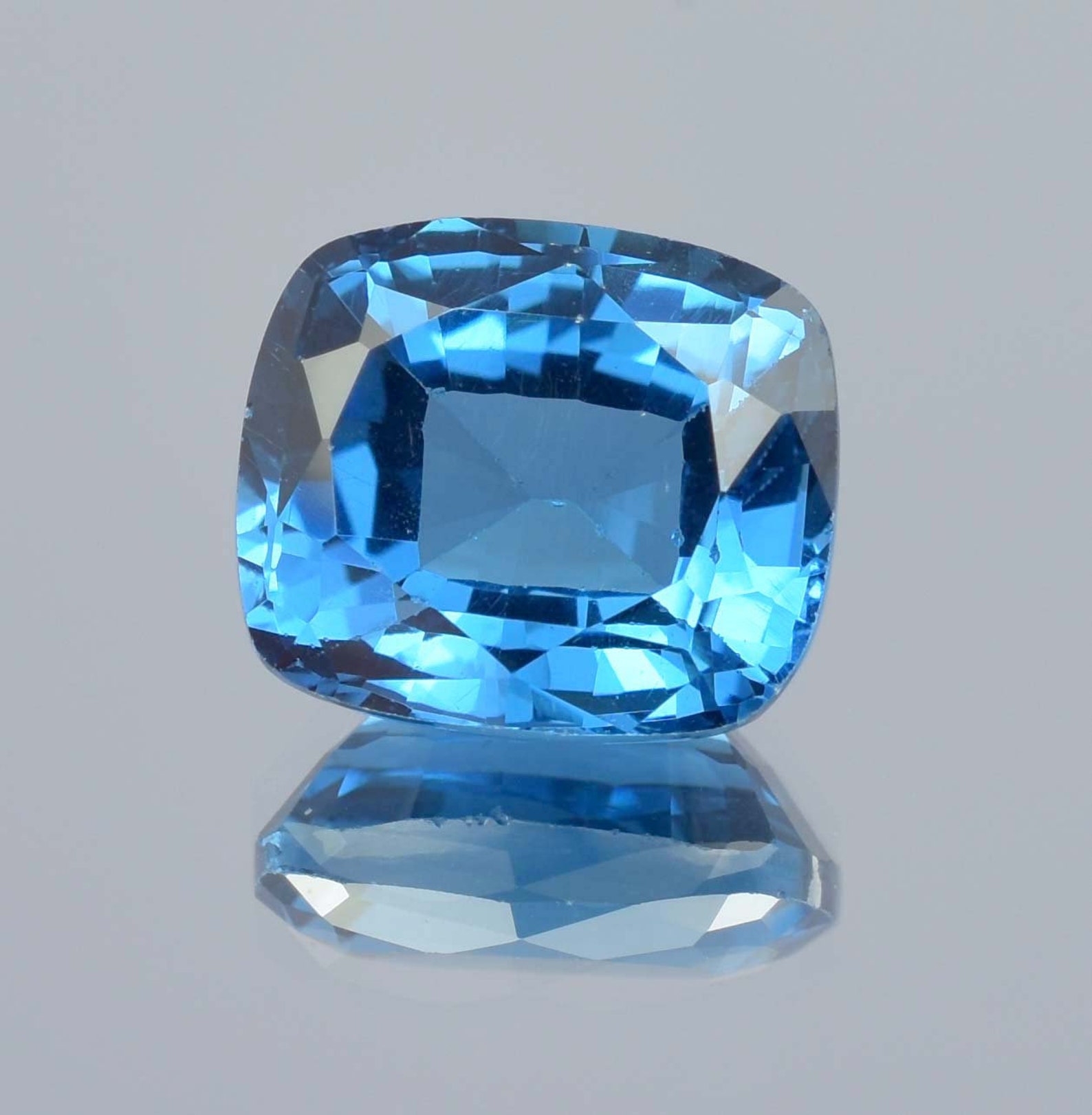 AAA Flawless Landan Blue Topaz Cushion Loose Gemstone Cut | Etsy