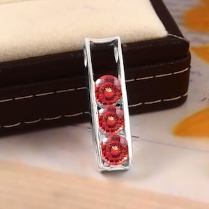 Fantastic Ceylon Padparadscha Sapphire Round Charm Pendant, Sapphire Round Gemstone Cut, Pendant For Her Birthday Day, 6x6 MM