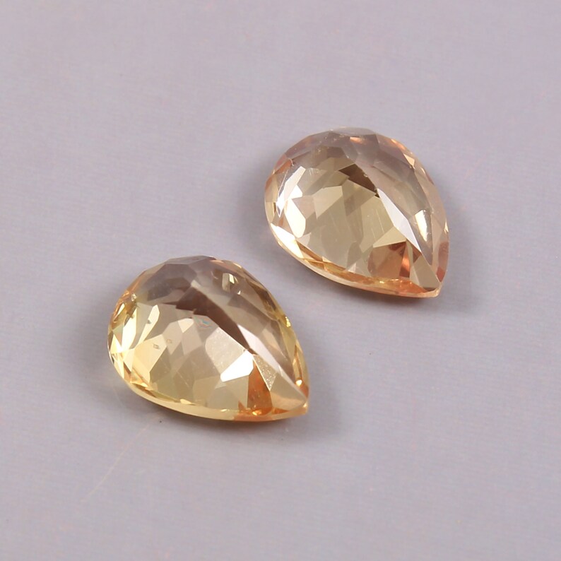 AAA Ceylon Padparadscha Sapphire Loose Pear Gemstone Cut Beautifull Fashion Jewelry Making Product 9x7 MM Guenine Pear Matching Pair
