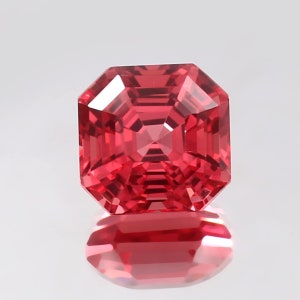AAA Flawless Padparadscha Sapphire Loose Asscher Cut Gemstone, Padparadscha Huge Museum Grade Top Quality Jewelry Making Tools 9x9 MM