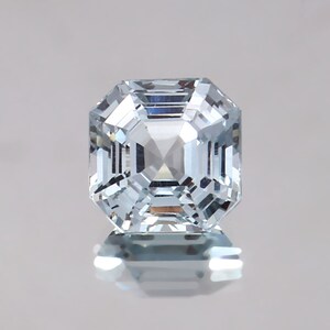 AAA Flawless Sky Blue Aquamarine Loose Asscher Cut Gemstone Excellent Quality, 3.55Ct Beautiful Fashion Jewelry & Ring Making Product 8x8 MM