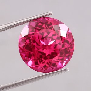 AAA Grade Flawless Ceylon Pink Sapphire Loose Round Gemstone Cut, Nice Luster Quality Fashion Jewelry & Ring Making Product 14x14 MM