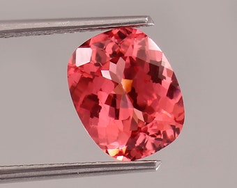 AAA Flawless Ceylon Pink Color Padparadscha Sapphire Loose Cushion Nice Luster Quality Cut Gemstone, Jewelry & Ring Making Product 10x8 MM