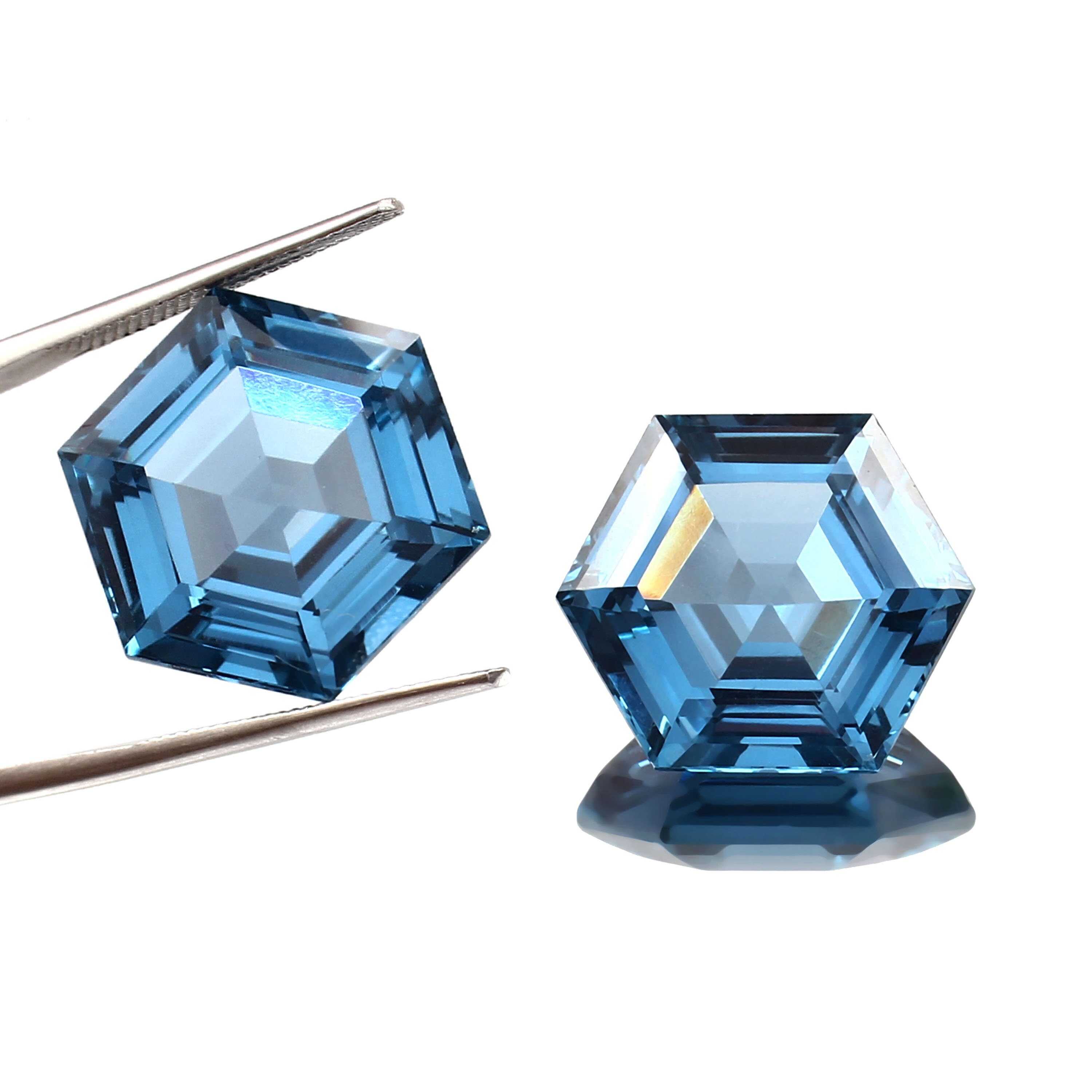 AAAグレード アクアマリン ルース六角形宝石ペア：8 x 8 mm - Etsy 日本