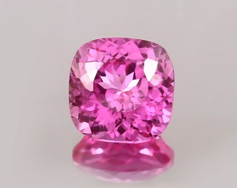AAA Flawless Ceylon Pink Sapphire Loose Cushion Gemstone Cut, Ct Nice Luster Quality Fashion Jewelry & Ring Making Product 12x12 MM