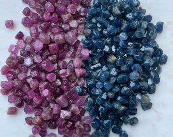 AAA Natürliche Saphir & Rubin Mix Lot: 3 x 5 mm Rough Edelstein Sticks