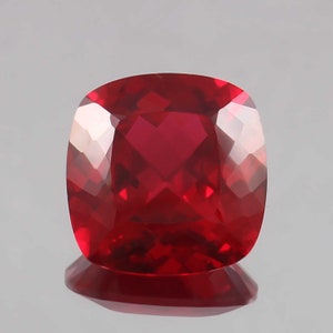 AAA Flawless Mozambique Blood Red Ruby Loose Cushion Gemstone Cut 33.50 Ct Beautiful Luster Quality,Fashion Jewellry Making Product 20x19 mm