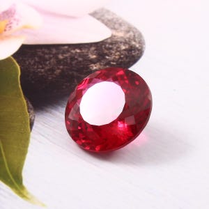 AAA Grade Flawless Mozambique Blood Red Ruby Loose Round Gemstone Cut Quality Loupe Clean, Fashion Jewelry & Ring Making Product 24x24  MM