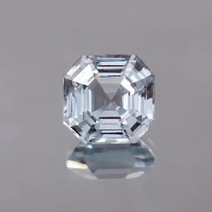 AAA 8x8MM Flawless Sky Blue Aquamarine Loose Asscher Cut Gemstone Excellent Quality, Beautiful Fashion Jewelry & Ring Making Product 2.90 Ct