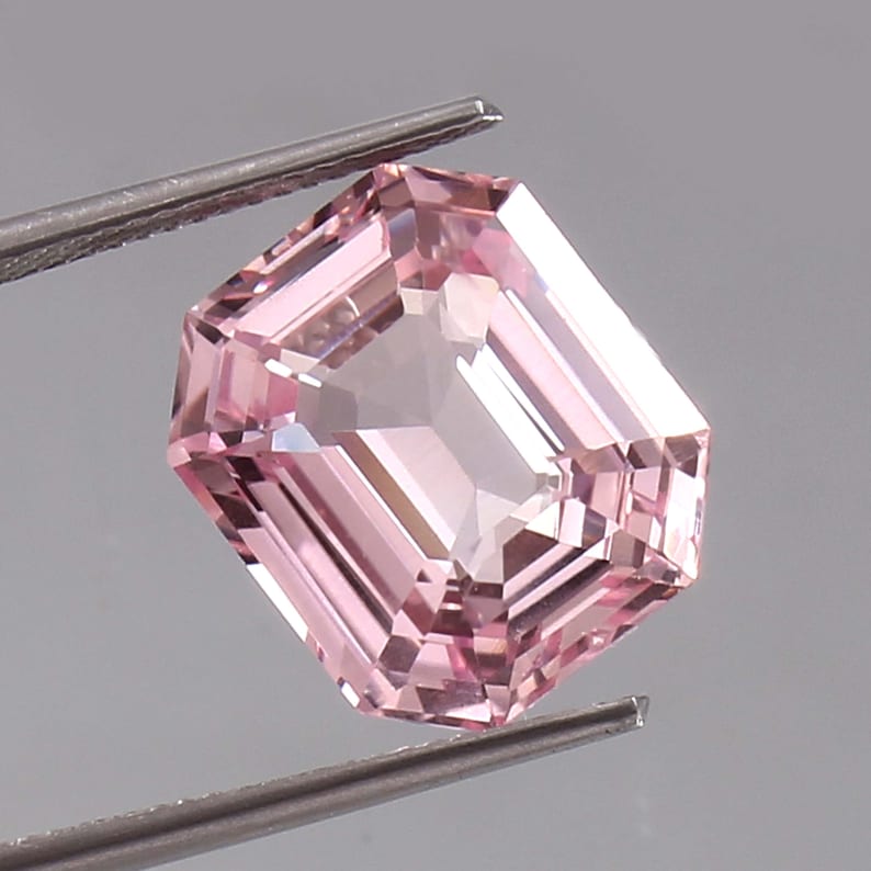 AAA Grade Flawless Pink Color Morganite Loose Radiant Cut Gemstone Quality Loupe Clean Cut Gemstone, Jewelry & Ring Making Product 14x12 mm image 1