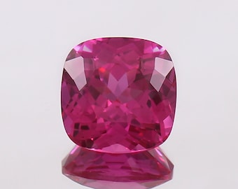 AAA Flawless Ceylon Pink Sapphire Loose Cushion Gemstone Cut, Nice Luster Quality Sapphire Fashion Jewelry & Ring Making Product 12x12 MM