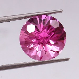 AAA Flawless Ceylon Pink Sapphire Mastercut Round Loose Gemstone, Good Quality Sapphire Jewelry & Ring Making Football Cut Gemstone 14x14 MM