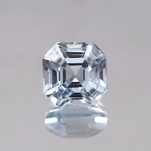 AAA Flawless Sky Blue Aquamarine Loose Asscher Cut Gemstone Excellent Quality, Beautiful Fashion Jewelry & Ring Making Product 8x8 MM