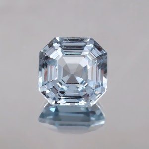 AAA Flawless Sky Blue Aquamarine Loose Asscher Cut Gemstone Excellent Quality,6.25Ct Beautiful Fashion Jewelry & Ring Making Product 10x10MM