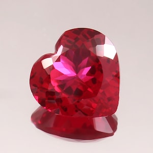 AAA Flawless Mozambique Blood Red Ruby Loose Heart Gemstone Cut Beautiful Luster Quality, Fashion Jewelry& Ring Making Product 15x15 MM
